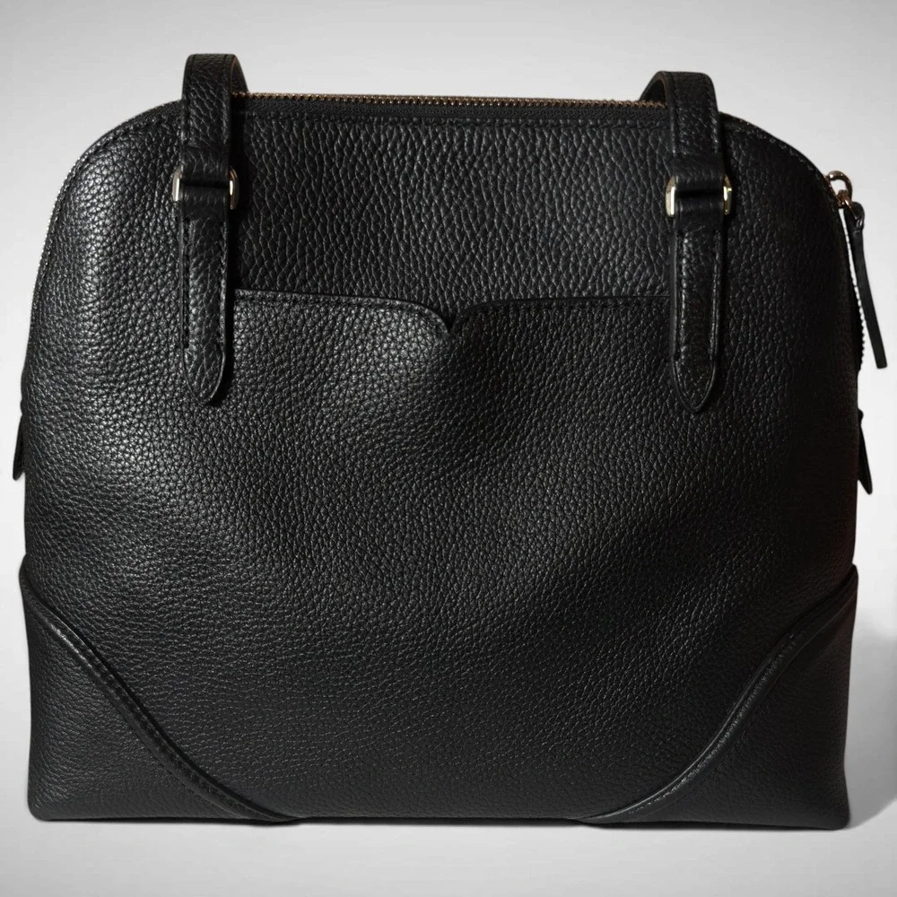 Kate‎ Spade Satchel Black Pebbled Leather Women Medium Dome Bag Professional